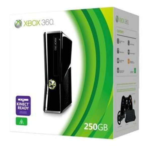 Xbox 360 Slim 250gb Console (CIB) - Picture 1 of 1